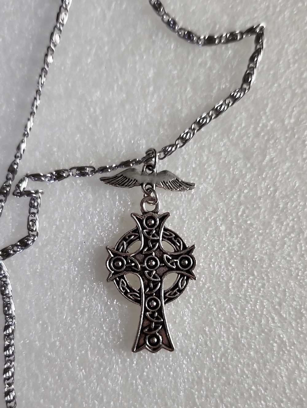 Hand Crafted Silver Celtic Cross Necklace